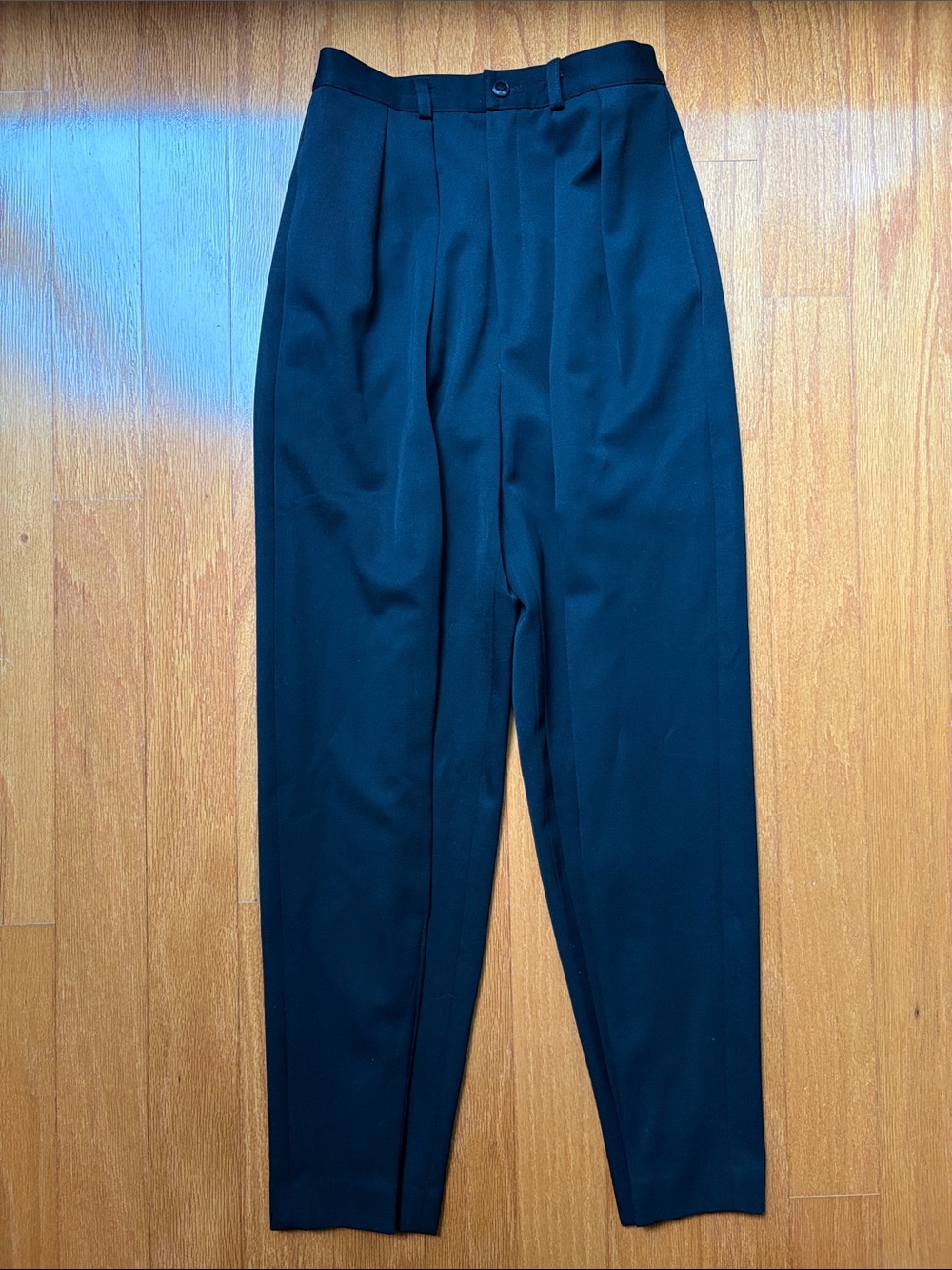1980’s Kenar Tailored High-Rise Pleated Trousers in Black